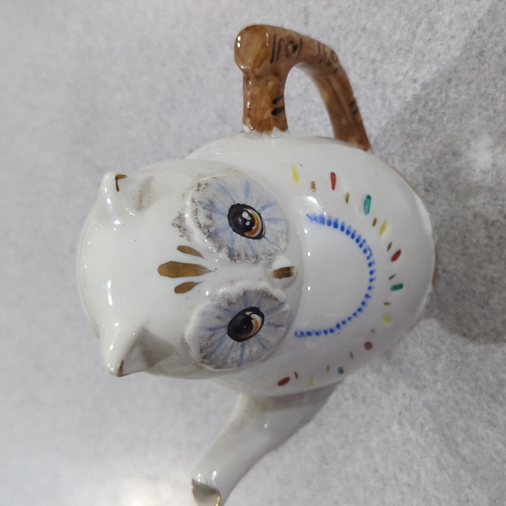 Single Serving Vintage Owl Teapot